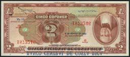 brown (Pick 201), uncirculated and scarce (2) US$200-250 259 Banco Central de Costa Rica, 5 colones, 8 August 1951, serial