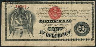 THE ANDEAN COLLECTION OF SOUTH AND CENTRAL AMERICAN BANKNOTES 267 La Republica de Cuba, a group of remainders from the 1868-76 revolution, comprising a sheet of four 50 centavos, black and red, flag