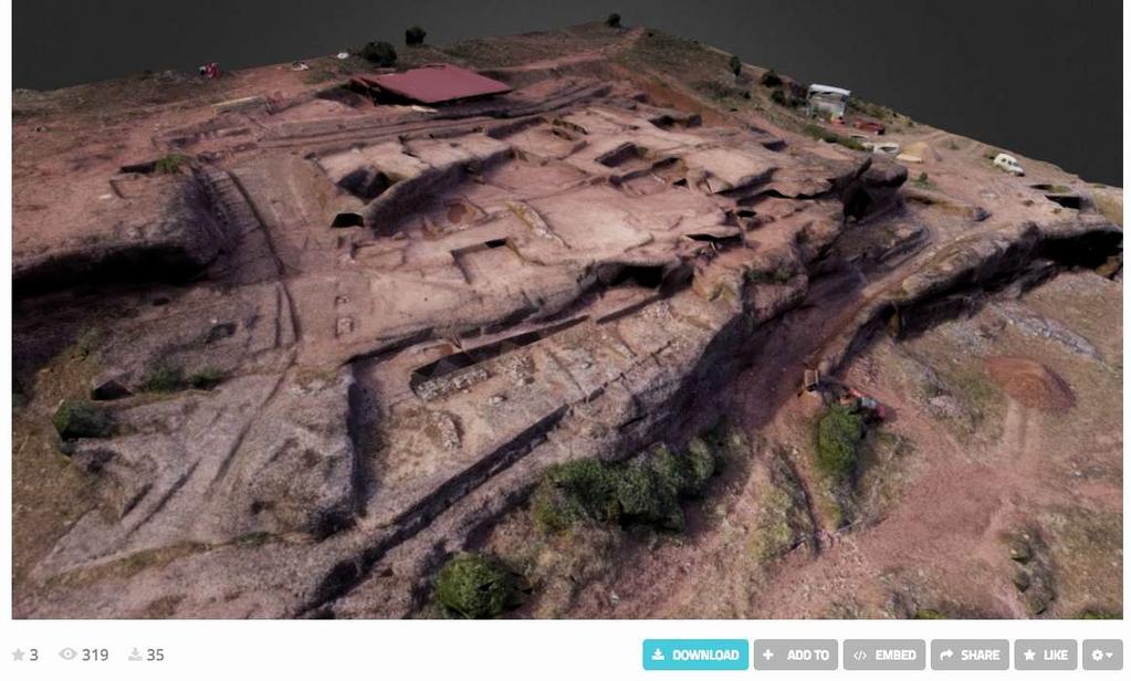 Drone product 3D terrain model generated with Agisoft Photoscan Professional Edition PDF 3D Domus of the Acqueduct 3D Model Source: Roman Architecture in the Eastern Landscape of Castile