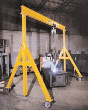 gantry height according to job specific lifting requirements