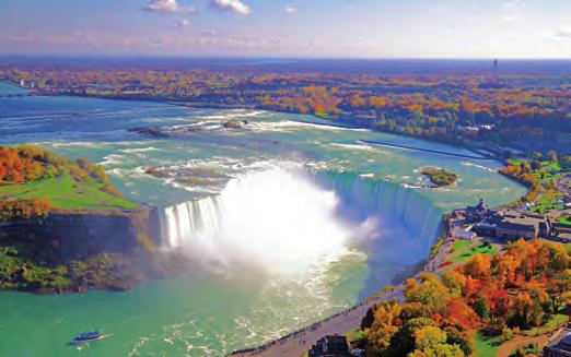 Day 2 Niagara Falls, ON Niagara Falls is shared by both Canada and the United States, each laying claim to half of this area.