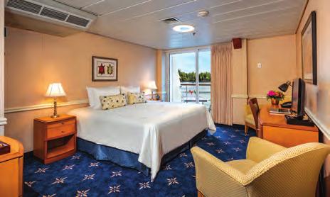 Category S (single) is comparable to our Category staterooms but designed specifically with our single travelers in mind.