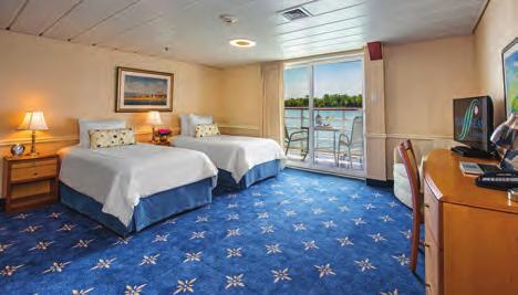 These staterooms offer guests easy access to the Pacific and open passenger decks, with breathtaking views.
