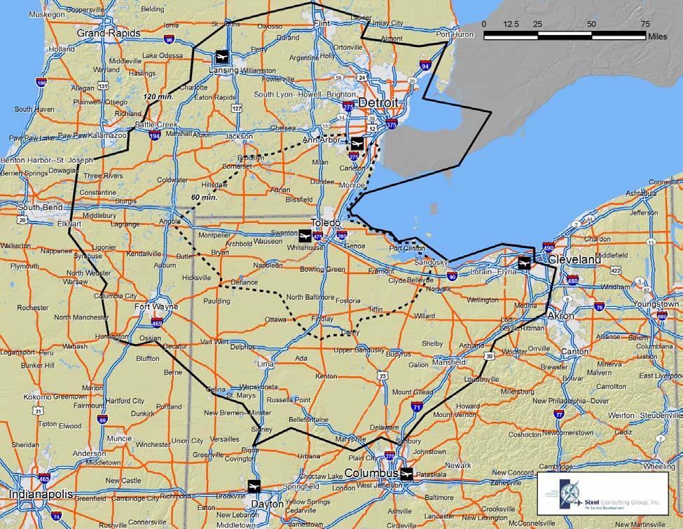 Toledo, Ohio: Location & Population Toledo is located in northwest Ohio, along Lake Erie and adjacent the Ohio/Michigan border.