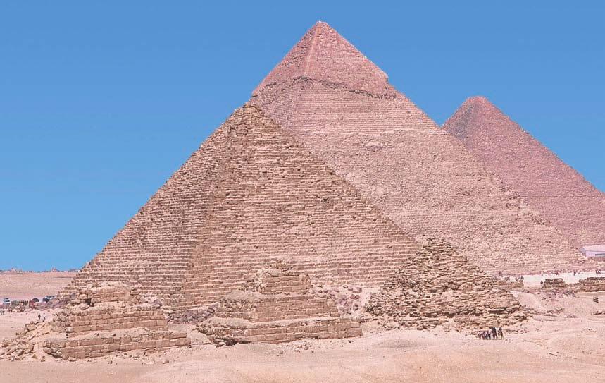 Pyramid facts The biggest pyramid is the one built for Khufu at Giza. It is 146 m high. It took about 20 years to build. The base of Khufu s pyramid covered about 5.