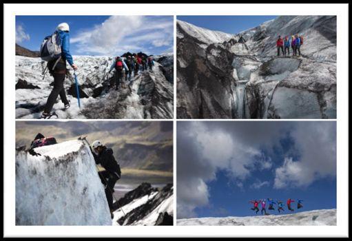 Trip three - Glacier Hiking & Ice Climbing at Sólheimajökull Glacier Your chance to visit the magnificent Sólheimajökull glacier.