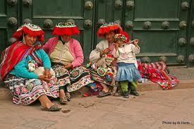 over 12 million people spread over 2,500 miles - Some peasants in the Andes still make offerings of chicha (corn beer) and coca leaves like
