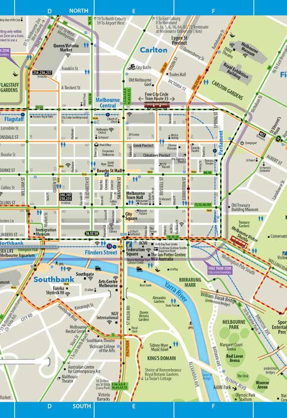 FREE TRAM ZONE City centre boundary MAP 2 - MELBOURNE CBD Melbourne Museum Precinct