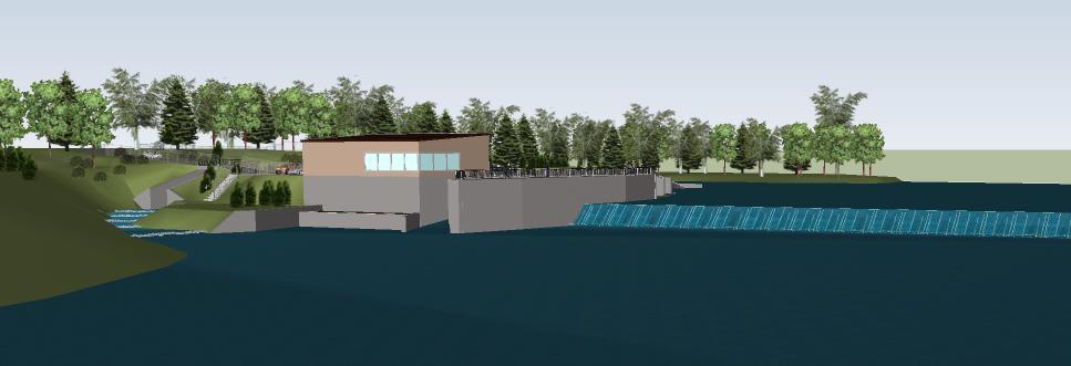 Et HEJ hoone (eelprojektiga kavandatud kõrgus koos katusega 6 m) ei jääks vaadetel Pärnu jõele ja Sindi paisule domineerima, on soovitav kavandada see võimalikult maastikku sulanduvana ja kasutada