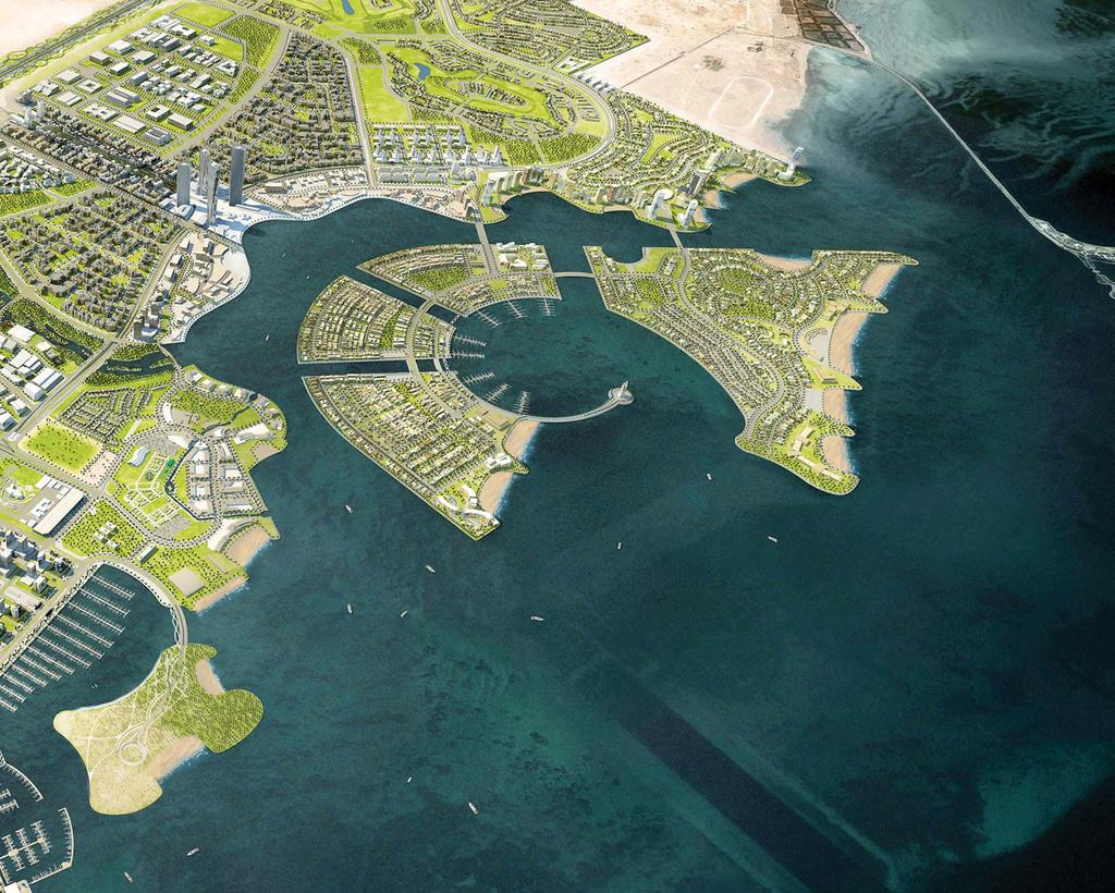 Lusail, Qatar s newest planned city, is located about 15 kilometres north of the city centre of Doha, just north of the