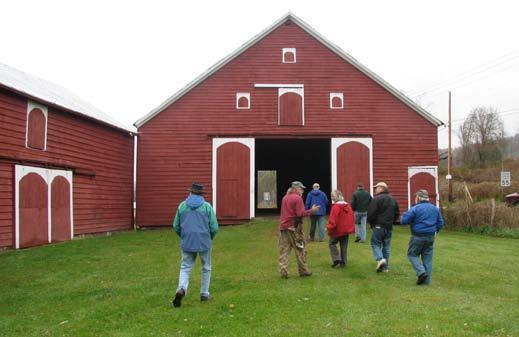 Photo 3. View north of the Malcolm barn during the Society s visit there on 25 October 2008 (Walter R. Wheeler).