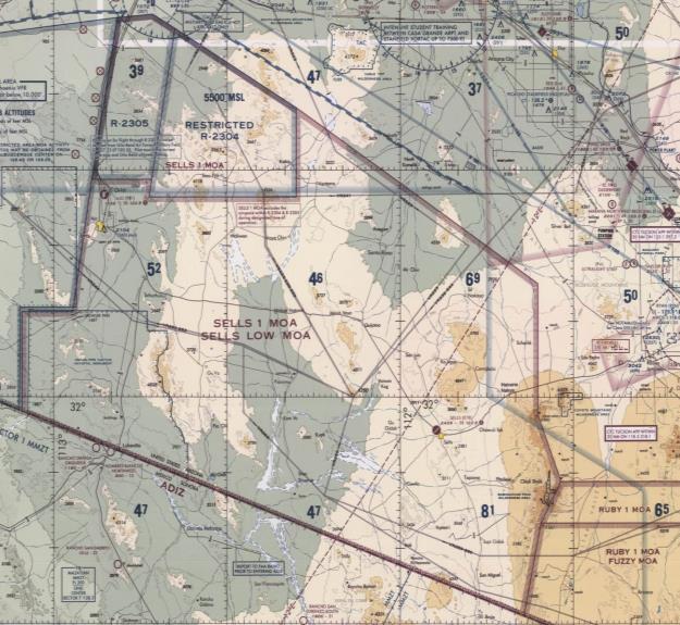 Page 7 Luke AFB - MACA Program Sells MOA SELLS MOA & ATCAA ACTIVE: SUNRISE - 2300(L) MON - FRI (OTHER TIMES BY NOTAM) ALTITUDES: 3000 AGL - FL510 (This airspace is also used by military aircraft from
