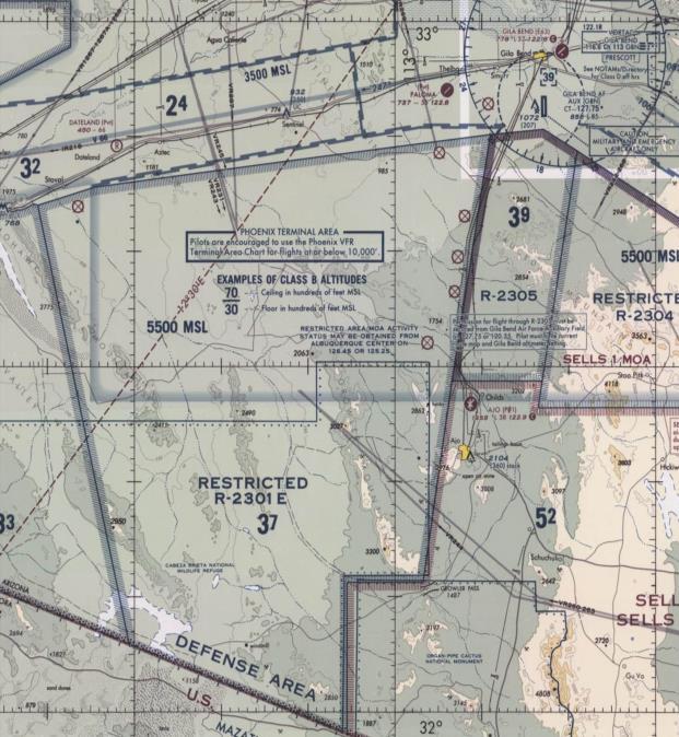 Page 9 Luke AFB - MACA Program Restricted Airspace Cont d MILITARY RANGES & RESTRICTED AREAS R-2301E: SURFACE FL800 R-2304-5: SURFACE TO FL240