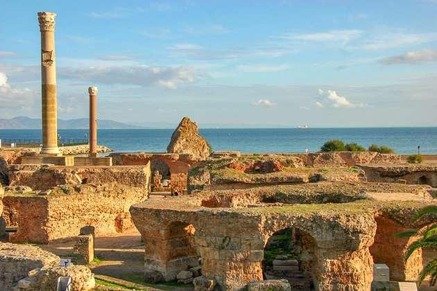 Carthage Located on a picturesque promontory extending out into the crystal-clear waters of the Gulf of Tunis.