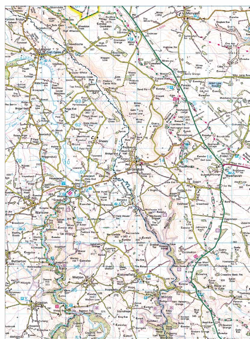Route Route Route Route Route Route 8 Hlls, dales and trals Take a journey through the hlls and lmestone dales of the Peak Dstrct and enjoy tradtonal vllages, medeval settlements, copper mnes and a