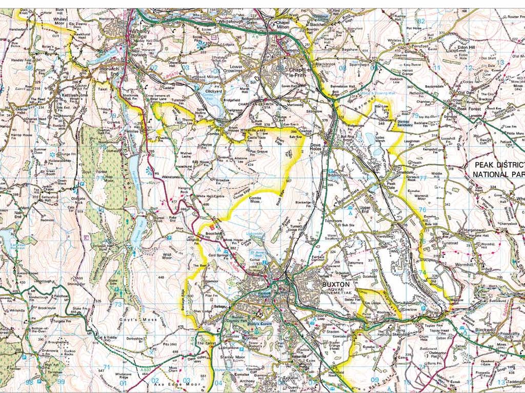 Route Route Route Route Route Route 9 Hgh moors and grtstone tors Travel through hgh moorland landscapes wth awe-nsprng vews and vst the spa town of Buxton, home to a