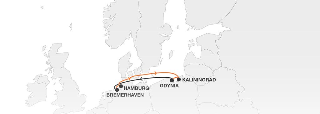 Baltic Short Sea PEX Poland Express Own weekly direct service Connectivity to HL global network via hub