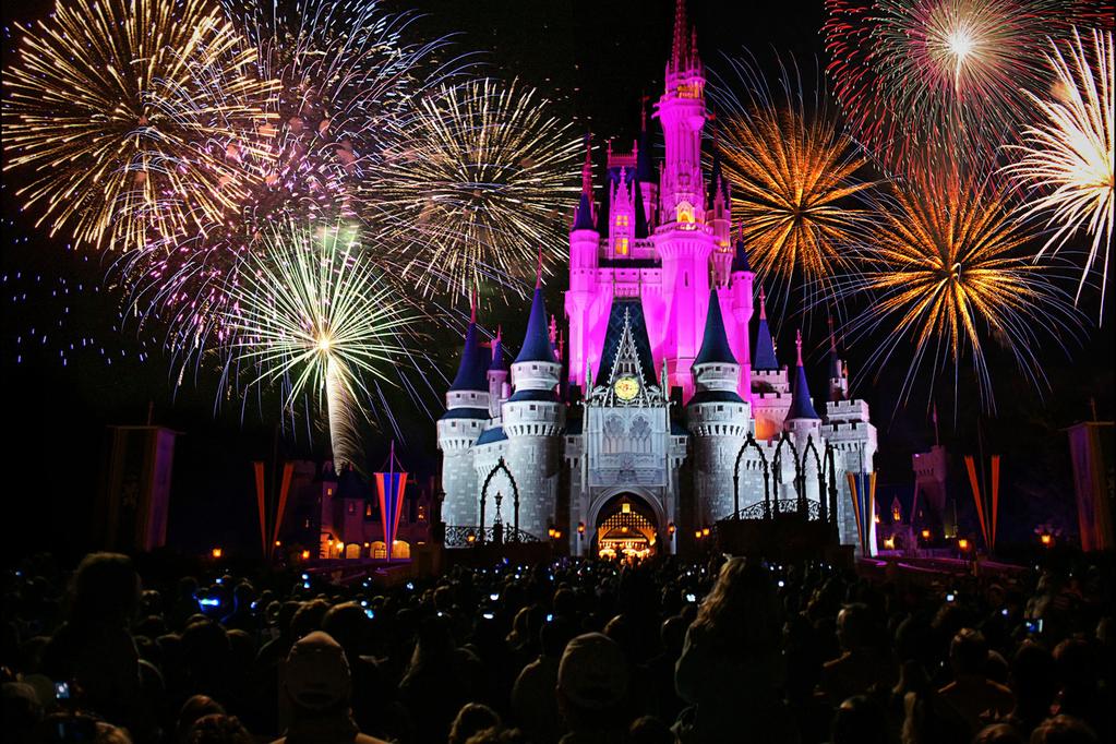 The fireworks at Disney World are a popular attraction for visitors,