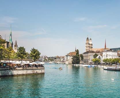 Location Overview Lose your heart in Zurich The best reasons for a trip to Zurich: Water, water everywhere: a dip in the lake or River Limmat is as much a part of summer in Zurich as a pedalo ride or