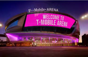 With a 200-foot-wide video mesh wall and telescopic seats to customize sightlines, the T-Mobile Arena incorporates some groundbreaking technology.