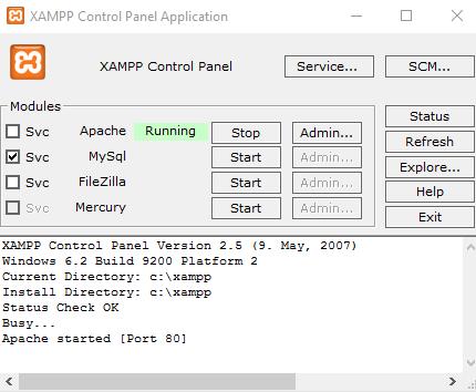 2.2 XAMPP Za rad s PHP skriptama prvo je potrebno preuzeti besplatan program Xampp. Nakon preuzimanja slijedi jednostavna instalacija.