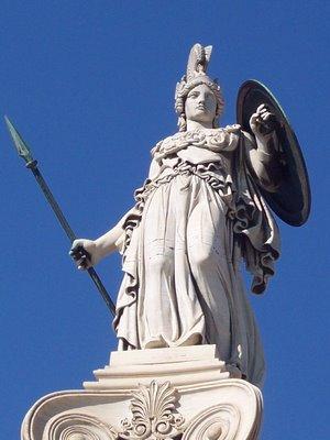 Athena Minerva Wisdom / War / Victory in Battle Owl / Olive Branch Not married Daughter to Zeus alone (swallowed mother (Metis); born out