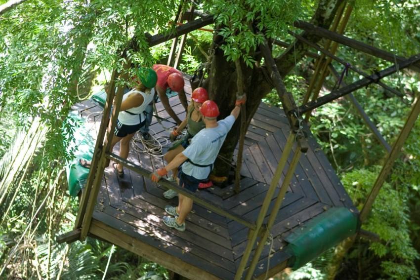 After lunch, your guide takes you along a 40 minute jungle trail up to the entrance to Xibalba caves.