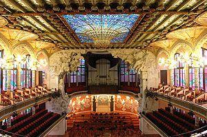 Montaner, it was built between 1905 and 1908 for the Orfeó Catalá, a choral society