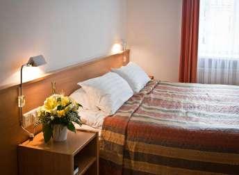 The hotel has 224 modern and comfortable rooms and boasts in fine views of Vilnius city.