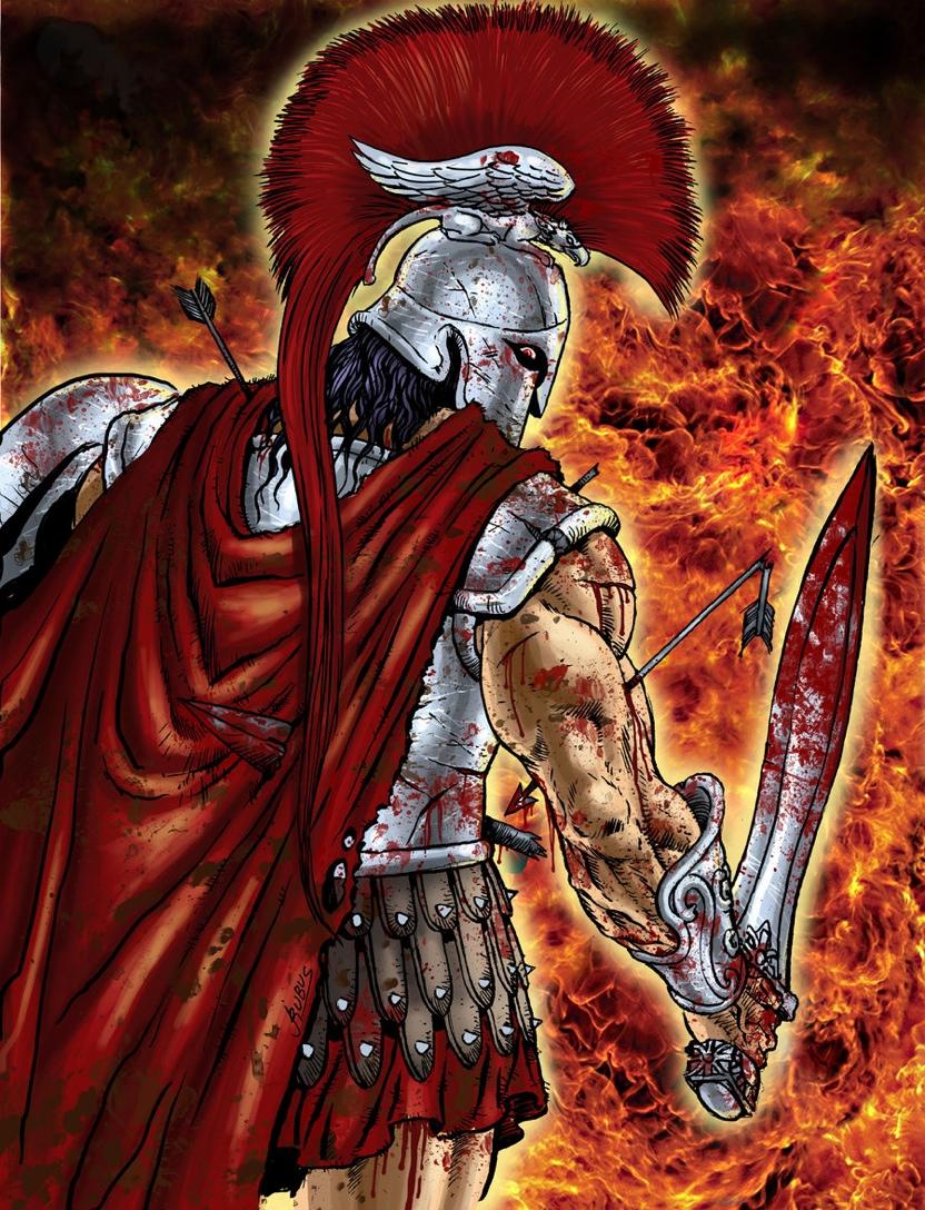 Ares God of war, violence, and bloodshed symbols include the spear and shield, boar,