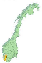 Rogaland South east corner in a long and narrow country.