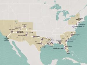 Tick off the very best of the US as you venture through the incredible states