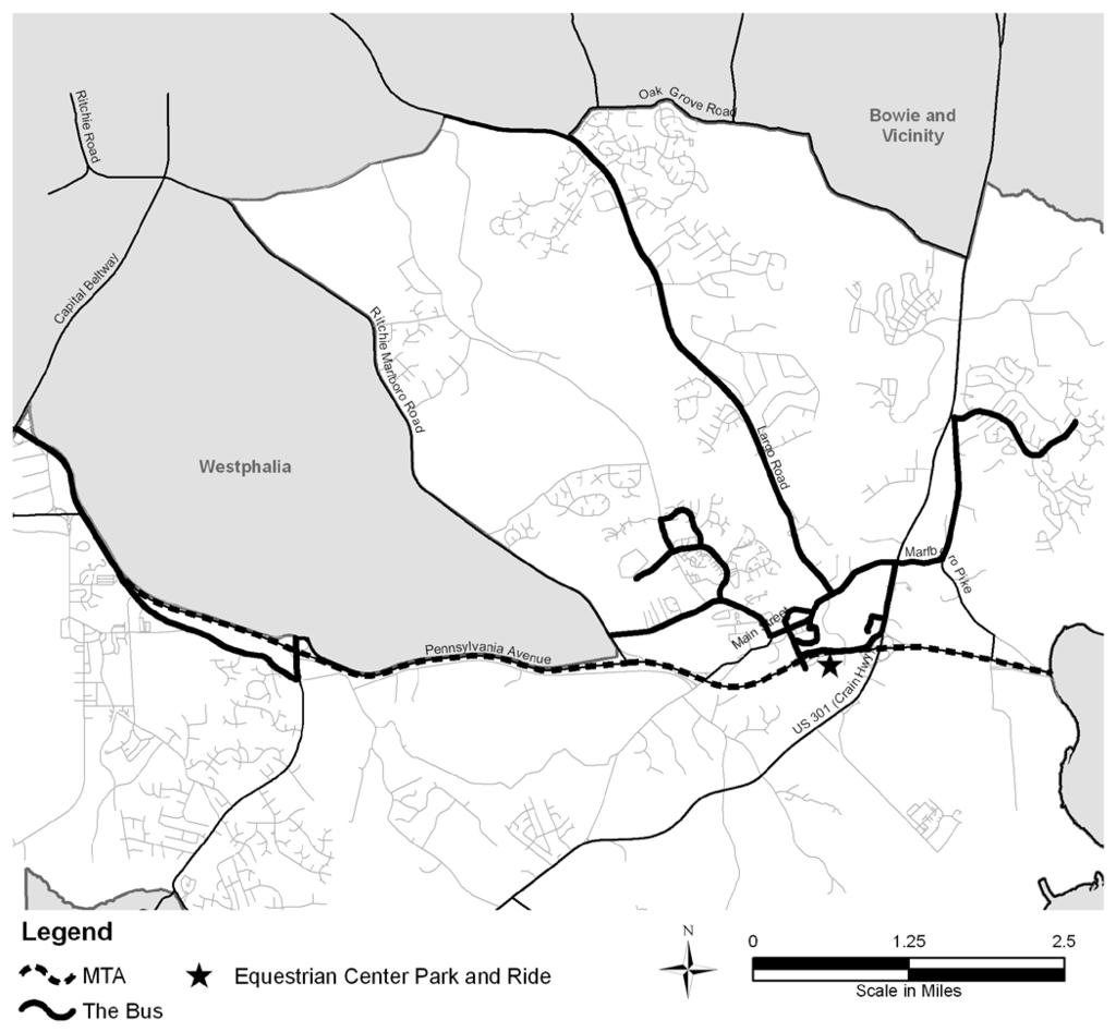 Map 18: Existing Transit Service 114 Subregion 6