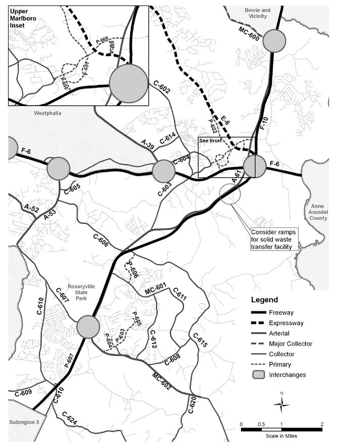 Map 15: US 301 Corridor Improvements 86 Subregion 6