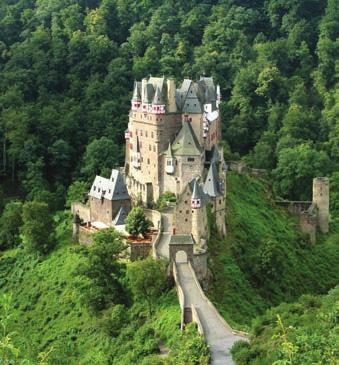 Kids and Castles Tour The Best of German Castles and Towns Burg Eltz Day 3 CASTLES, CASTLES, CASTLES, RÜDESHEIM, RHEINFELS Cruising all day on the Rhine on the most beautiful stretch of the river,