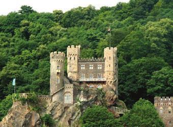 Day 4 MARKSBURG, KOBLENZ, ELTZ CASTLE Today we cross the river by ferry to Braubach, the Town of Roses where we take a guided tour of the MARKSBURG, an 11th century castle, the only one on the Rhine