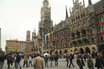 Marienplatz where you see the famous Glockenspiel. Marienplatz Afterwards plenty of time on your own for shopping or more sightseeing. Dinner on your own in the evening.