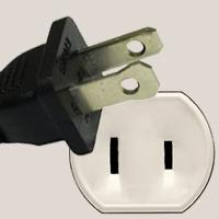 Electrical outlets The United States electrical outlet is set between 110 and 120 volts AC. There are two different outlets, which are Type A and Type B. Type A has 2 pins and Type B has 3 pins.