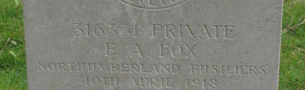 Son of William Charles Fox and Sarah Jane Fox (née Sneller) of