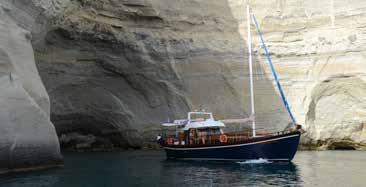 MILOS Traditional Trehantiri Sea Excursion Full day MYKONOS Apollo Sanctuary on Delos 4 hours Enjoy a thrilling day on a traditional trehantiri, a wooden sailboat used for fishing and transporting