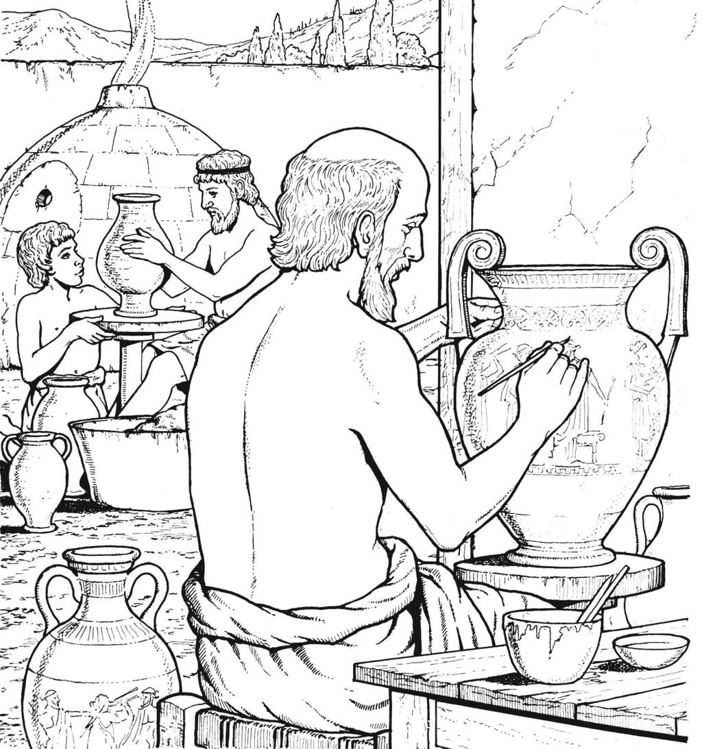 ame: Life in Ancient Greece 35 ACIET GREEK ART We can learn a lot about the lives of the ancient Greeks by looking at their different art forms.