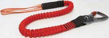 elasticized webbing and includes a dual lock karabiner for maximum safety. H01073 BuNGEE TOOL LANYARD Load Rating 4.
