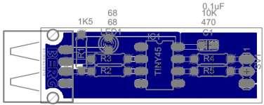 Prevodník využíva vnútorný RC oscilačný obvod (nie je potrebné pridávať kryštál) dokáže komunikovať s rýchlosťami prenosu od 1200bps do 4800bps,