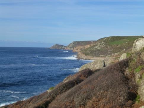 Botallack to Land s End Page 3 11.1 6.88 Continue up rock steps and turn right (NT Nant jullian).