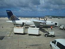 A Cape Air ATR 42 in Guam, wearing codeshare colors History The airline was co-founded in 1988 by company pilots Craig Stewart and Dan Wolf, and investor Grant Wilson.