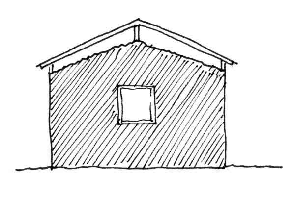 The depth is the maximum height at the apex. Type C: The depth is the distance between the wall and the inside edge of the roof, which should be the same all around.