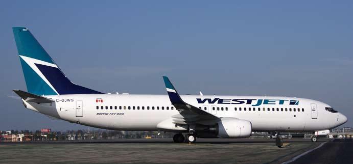 JUAN HOUSTON A 737-800 at Los Angeles. For the current winter schedule, WestJet has added 11 destinations and three new countries, plus many route pairings between Canada and México.