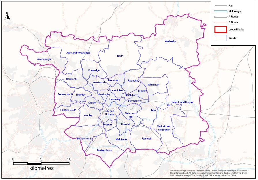 existed at the time of the 2001 Census, however boundaries and ward names have changed since then.