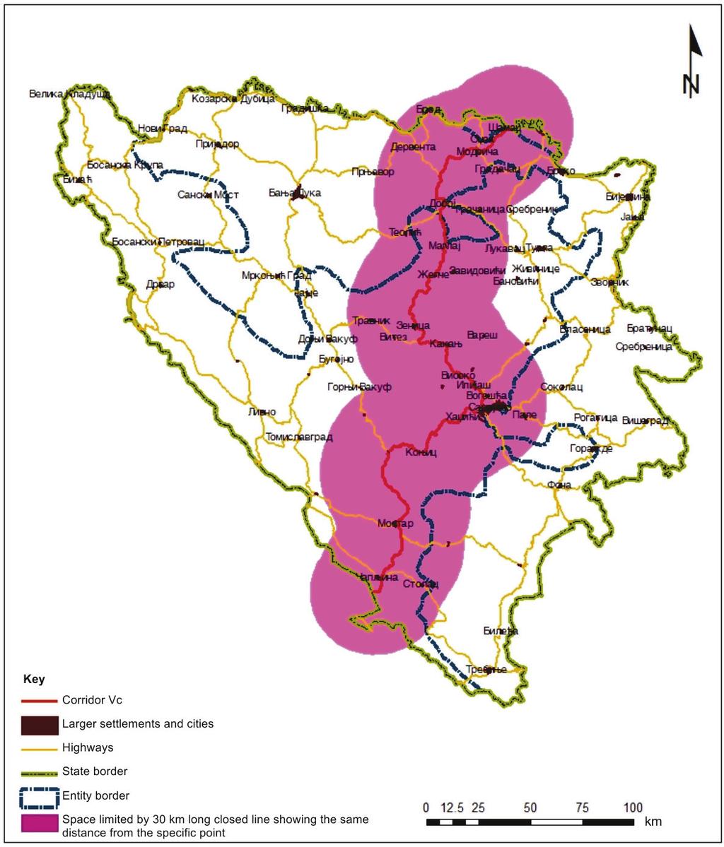 Corridor Vc as a factor of integration of Bosnia and Herzegovina into the European Union Sarajevo, with over 420 thousand inhabitants; the largest urban center with a variety of functions such as