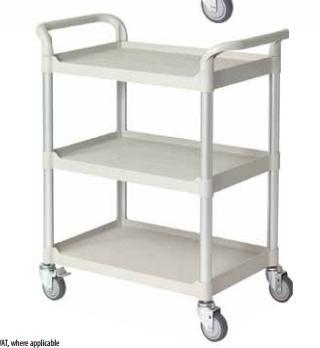 Item B-2.12 Carts, service/utility Cart/trolley for transportation of material and other items in the wards 1) Sturdy, lightweight (i.e. aluminum or hard plastic) frame.